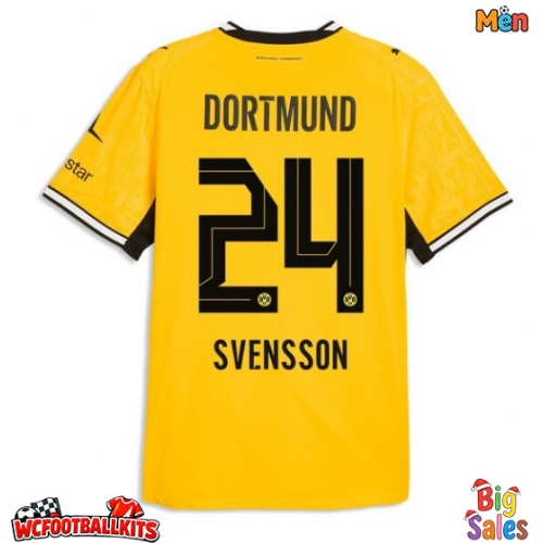 Borussia Dortmund Daniel Svensson #24 Replica Home Stadium Shirt 2026-27 Short Sleeve